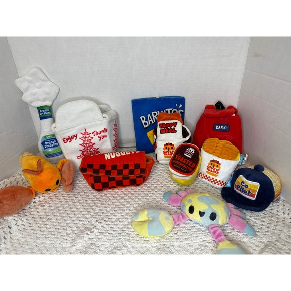 Official Bark Dog Toys Lot of 11 Multipart XS/S Food Theme - Picture 1 of 5